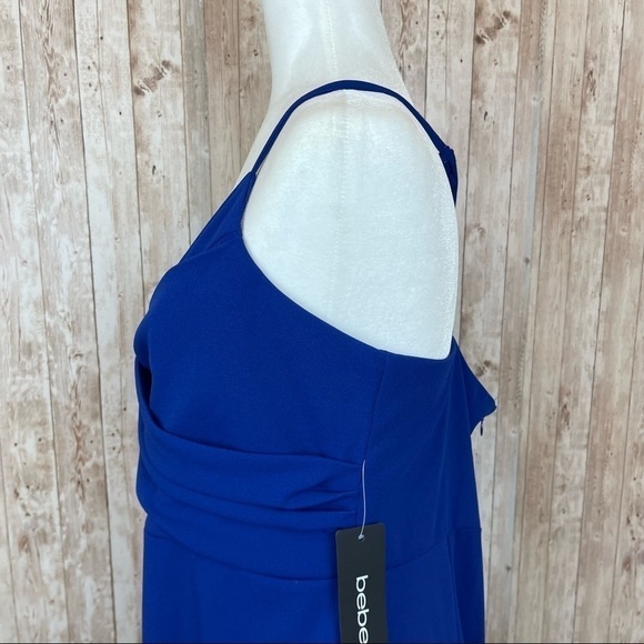 Bebe Cross Over Flounced Hem Midi Dress Size XL Women - Picture 4 of 15